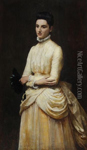 Portrait Of A Lady Oil Painting - James Elder Christie