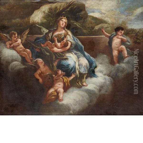 An Allegory Of Charity Oil Painting - Luca Giordano