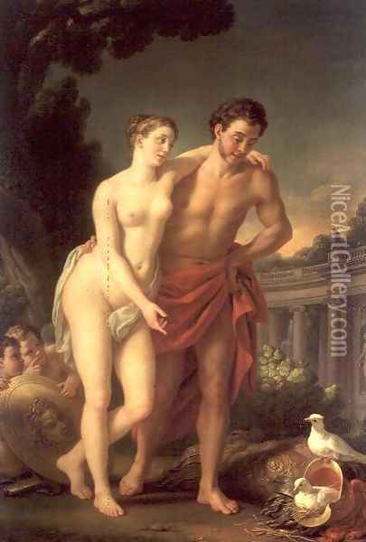 Mars and Venus, 1767-8 Oil Painting - Joseph-Marie Vien