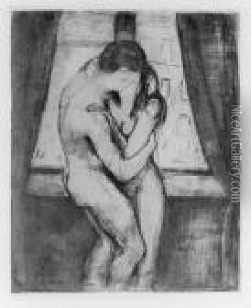 Der Kuss (sch. 22b; Willoch 22) Oil Painting - Edvard Munch