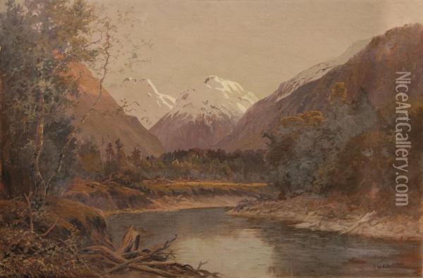 Southern Alps Oil Painting - Ernest William Christmas