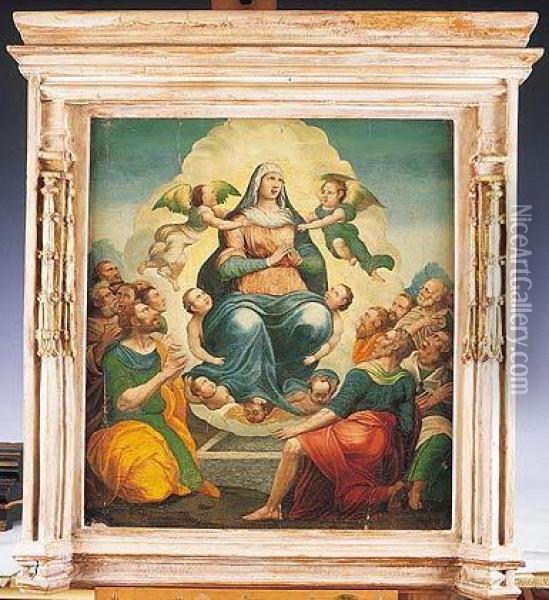 Asuncion De La Virgen Oil Painting - Jeronimo Antonio Ezquerra