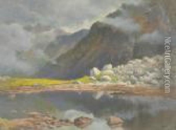 Lago Nero Oil Painting - Camillo Merlo