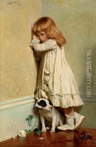 In Disgrace Oil Painting - Charles Burton Barber
