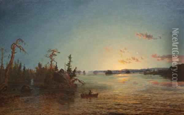 Dawn Of Morning, Lake George Oil Painting - Jasper Francis Cropsey