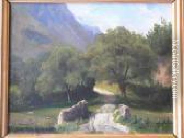 Paysage Oil Painting - Alphonse Cl. Antonin Fanart