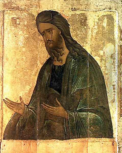 Icon of St. John the Baptist Oil Painting - Andrei Rublev
