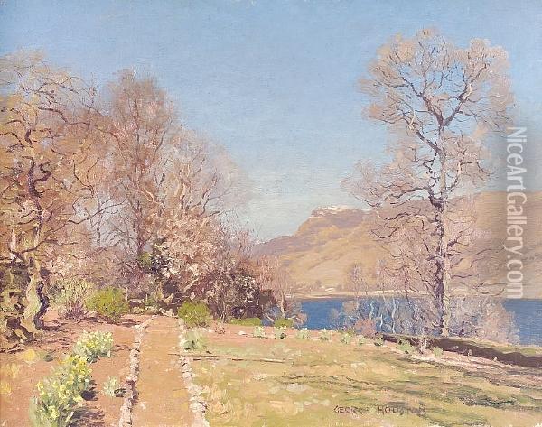 Spring, Dunderave, Loch Fyne Oil Painting - George Houston