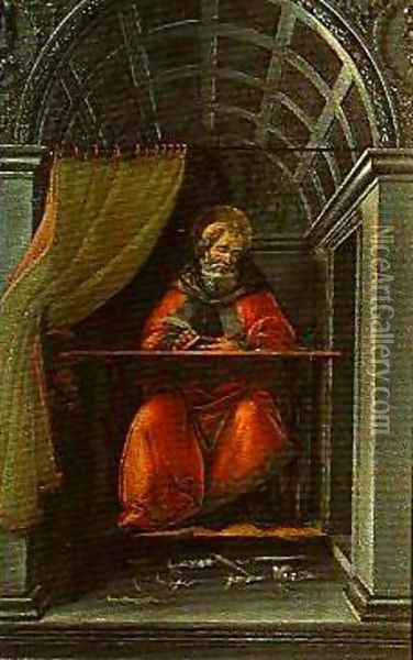 St Angustine in His Study Oil Painting - Sandro Botticelli