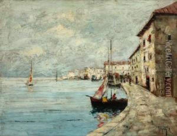 Harbour From Provence Oil Painting - Rudolf Negely