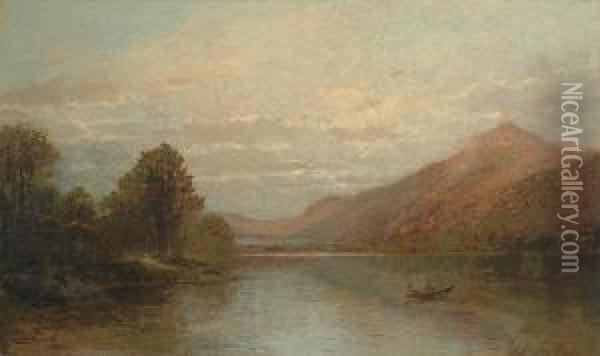 Picnic Along The Lake Oil Painting - John Bunyan Bristol