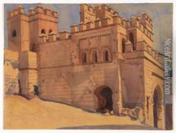 Casbah Au Maroc Oil Painting - Antoine Alphonse Montfort
