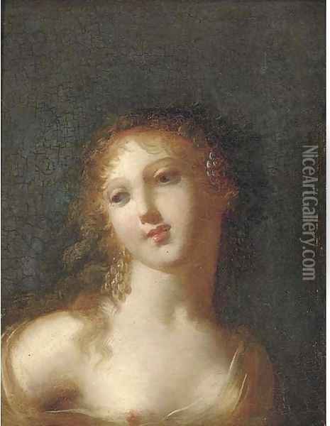 Study of a classical maiden Oil Painting - Angelica Kauffmann
