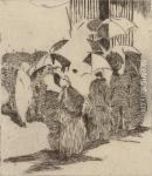 La Queue Devant La Boucherie (guerin 58; Harris 70) Oil Painting - Edouard Manet