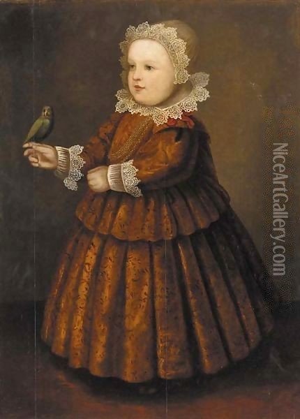 Portrait of a young girl 2 Oil Painting - Wybrand Simonsz. de Geest