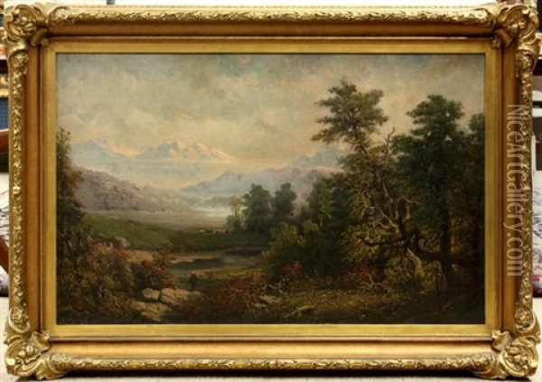 View Of The White Mountains, New Hampshire Oil Painting - Paul Ritter