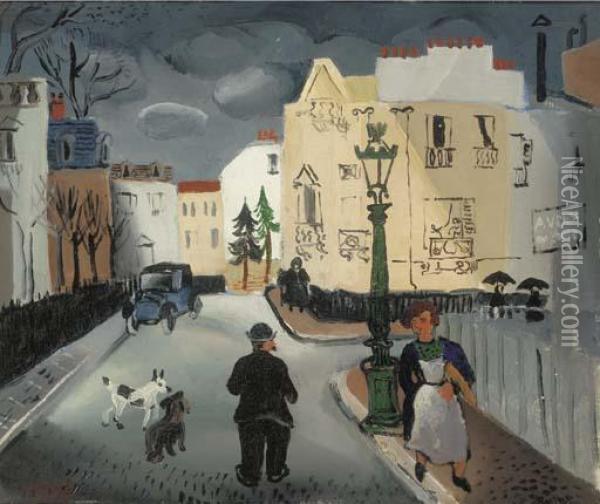 Street In Paris Oil Painting - Christopher Wood