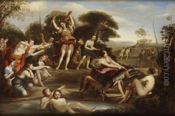 Dianas Jakt Oil Painting - Domenico Zampieri (Domenichino)