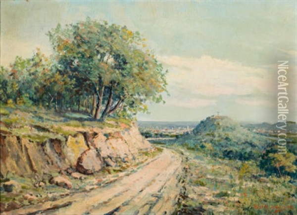 Cross Mountain Oil Painting - Paul Schumann