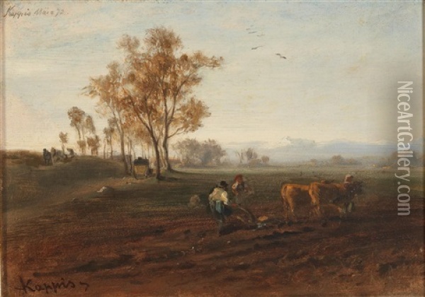 Autumn Morning Oil Painting - Albert Kappis