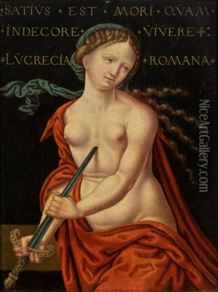 Lucretia Oil Painting - Pieter Coecke van Aelst the Elder