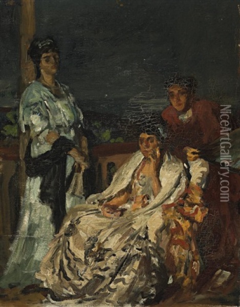 Study For The Sonata Oil Painting - Rupert Bunny