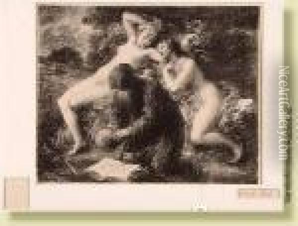 la Tentation De Saint Antoine Oil Painting - Ignace Henri Jean Fantin-Latour