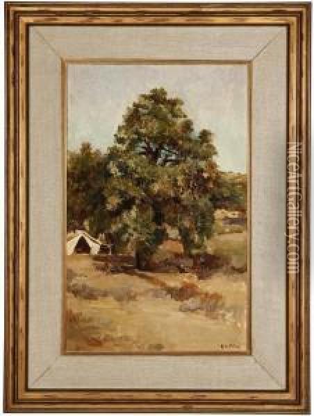 Camp Near Descanso Oil Painting - Charles Arthur Fries