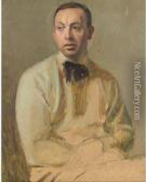 Portrait Of Sir William Croft Murray Oil Painting - William Rothenstein