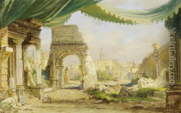 Forum Romanum Oil Painting - Theodor Groll