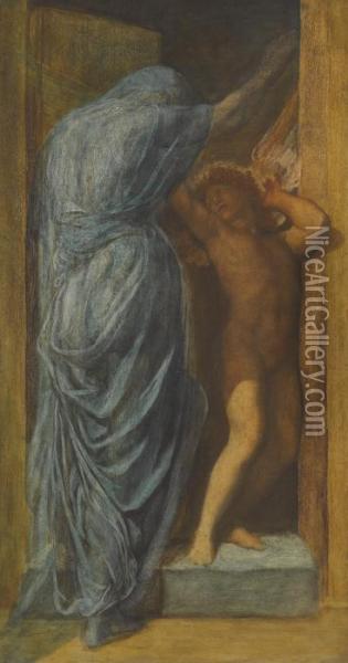 Love And Death Oil Painting - George Frederick Watts