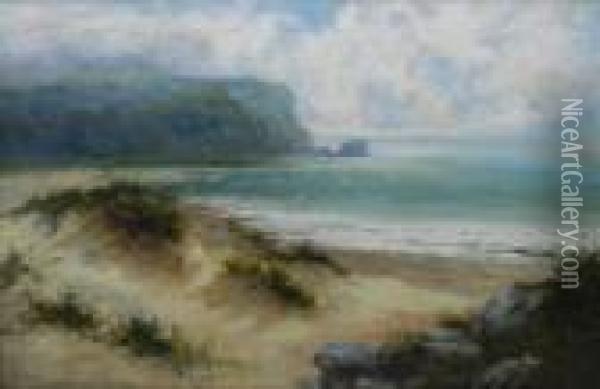 Sand Dunes On The Coast Oil Painting - William Langley