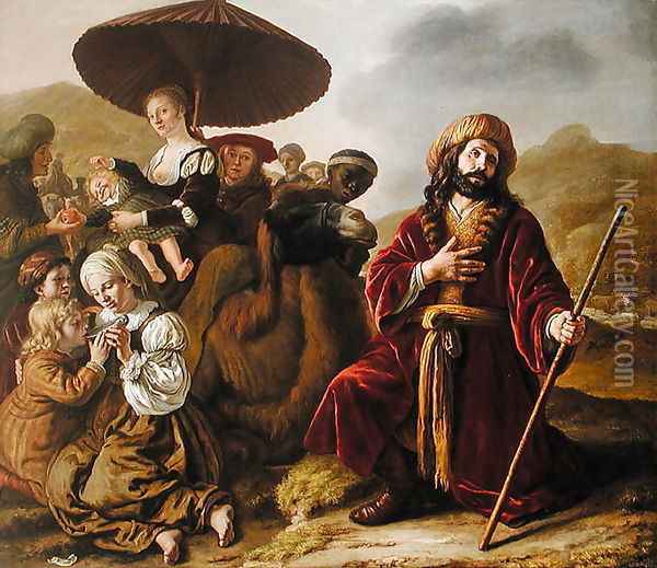 Jacob Seeking Forgiveness of Esau, 1652 Oil Painting - Jan Victors