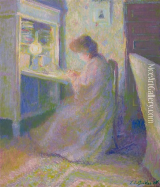 Femme De L'artiste Oil Painting - Theodore Earl Butler
