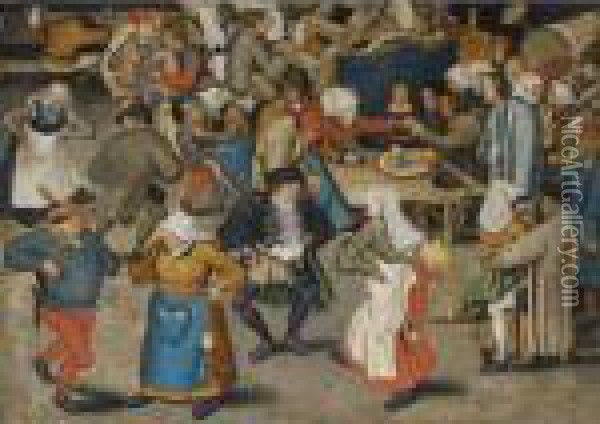 Wedding Dance Oil Painting - Pieter The Younger Brueghel
