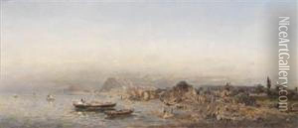 Fishermen On The North African Coast Oil Painting - Robert Alott