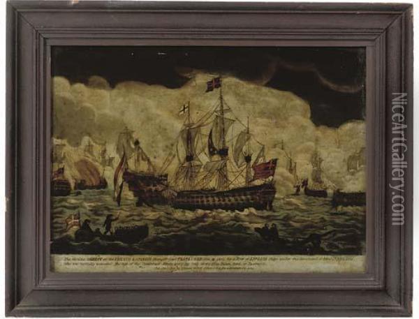 Commemorating The Battle Of Trafalgar Oil Painting - I. Hinton