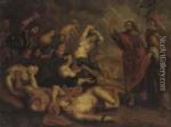Moses And The Brazen Serpent Oil Painting - Peter Paul Rubens