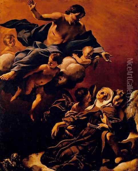 Ecstasy of St Margaret of Cortona Oil Painting - Giovanni Lanfranco