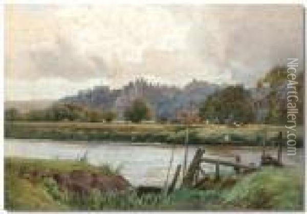 The Thames At Windsor Oil Painting - Charles James Adams