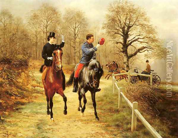 An Afternoon Ride Oil Painting - Jean Richard Goubie
