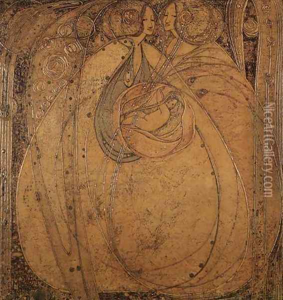 The Heart of the Rose Oil Painting - Margaret Macdonald