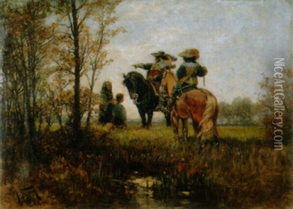 Im Moor Verirrt Oil Painting - Jacobus Leisten