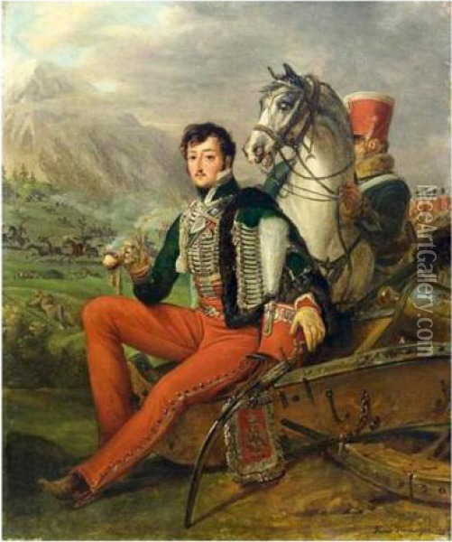 Portrait Presume De Marie-joseph De Savoie-carignan Oil Painting - Horace Vernet