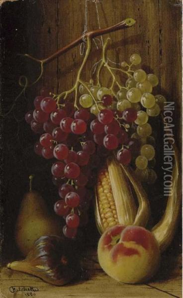 Natura Morta Con Frutta Oil Painting - Giuseppe Falchetti