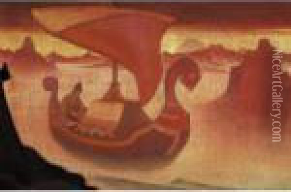 Unknow Singer Oil Painting - Nicolaj Konstantinov Roerich