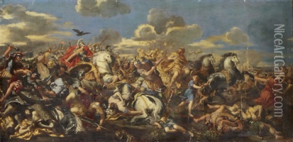 Die Schlacht Alexanders Gegen Darius Iii Oil Painting - Pietro da Cortona