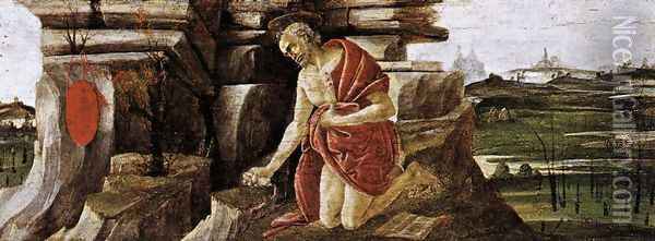 St Jerome in Penitence 1490-92 Oil Painting - Sandro Botticelli