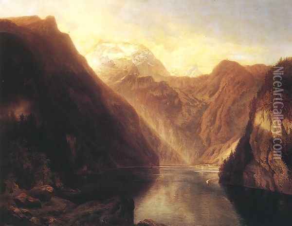 Alpesi to, 1853 Oil Painting - Sandor Brodszky