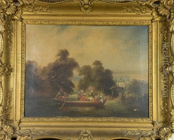 Scene Champetre Oil Painting - Hippolyte Benjamin Adam